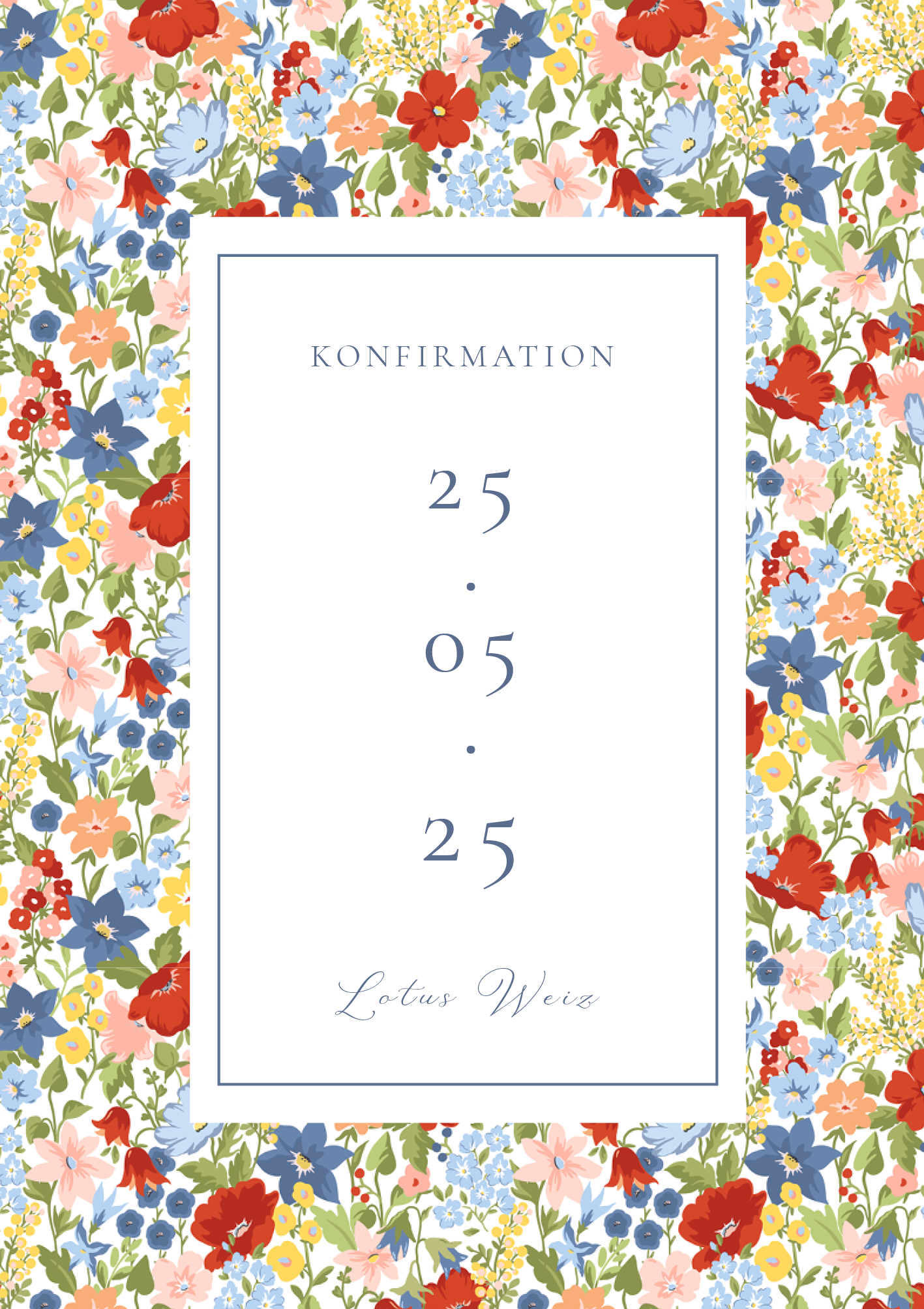 Invitationer - Lotus Konfirmation